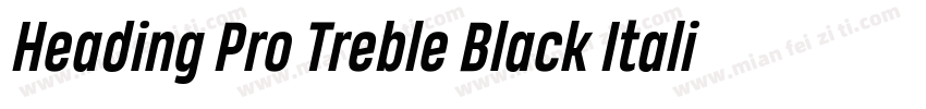 Heading Pro Treble Black Italic字体转换